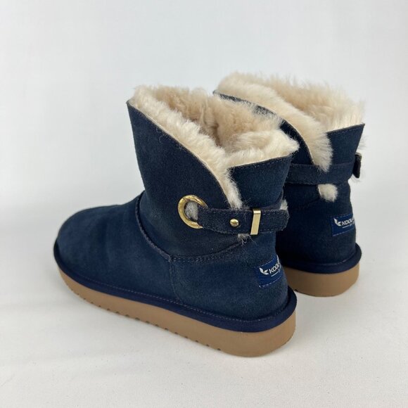 Koolaburra Womens Remley Mini Blue Suede Ankle Boot Winter Snow 1105809 size 7 - Picture 9 of 16